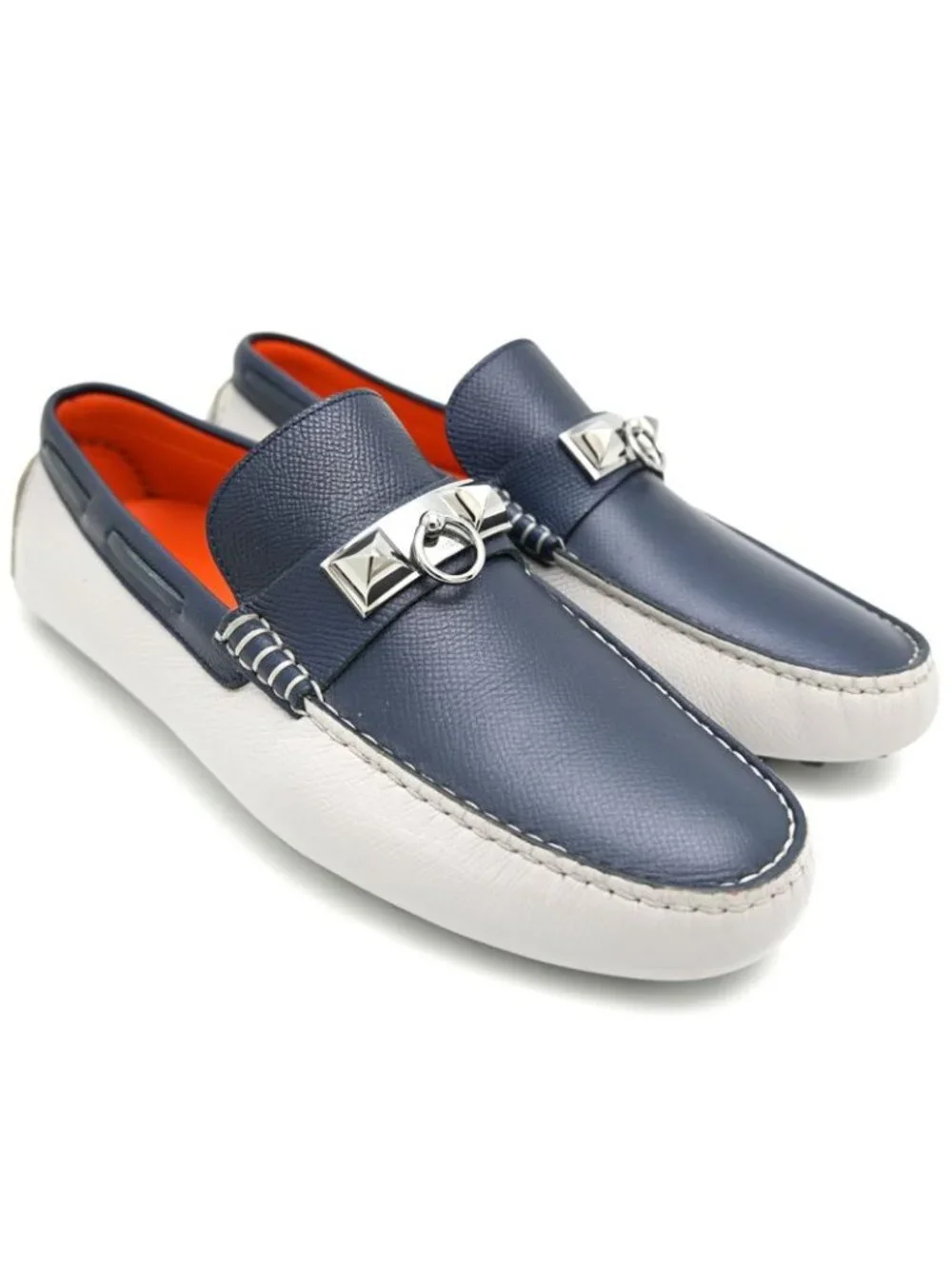 Hermes Loafers Navy